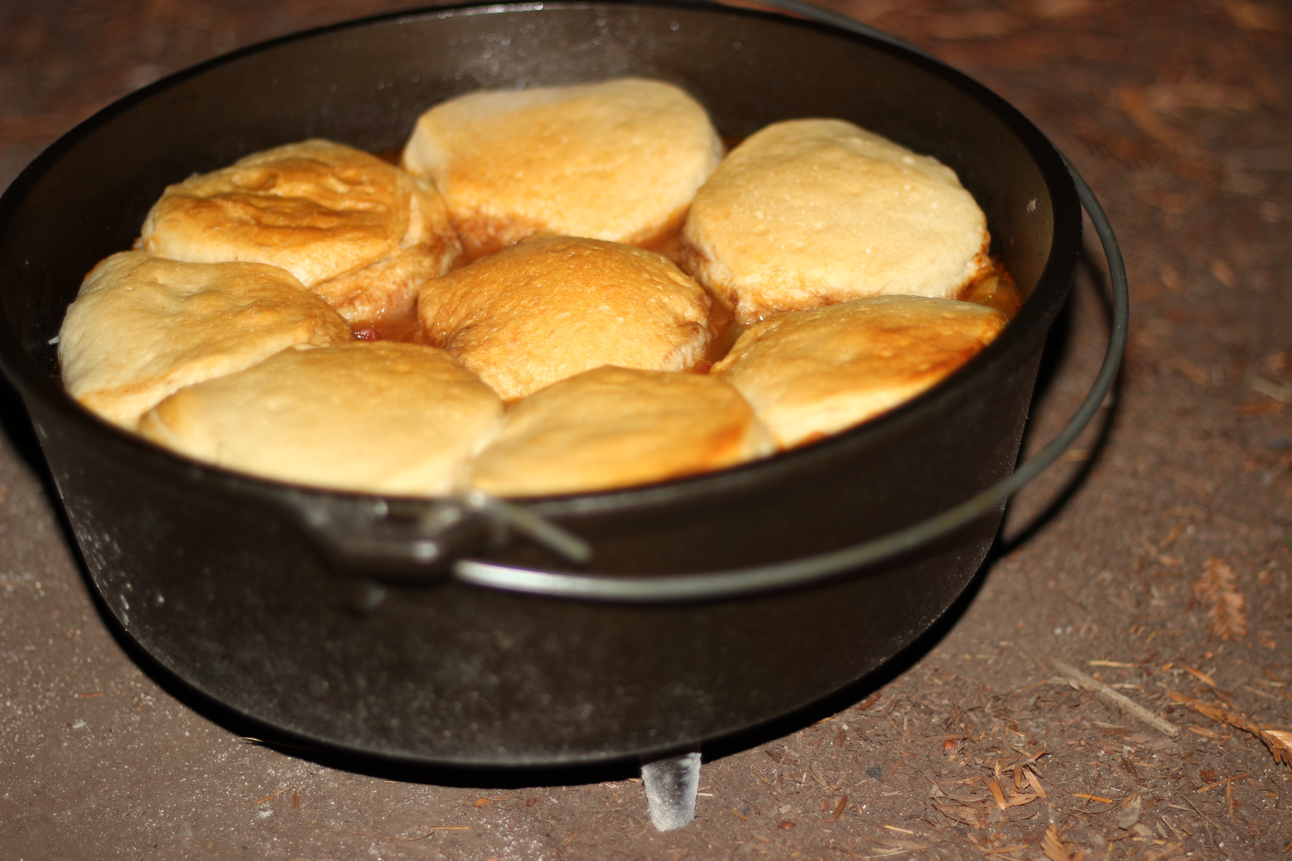 Best Dutch Oven Recipe! Spicy Black Bean and Sweet Potato Stew with Biscuits