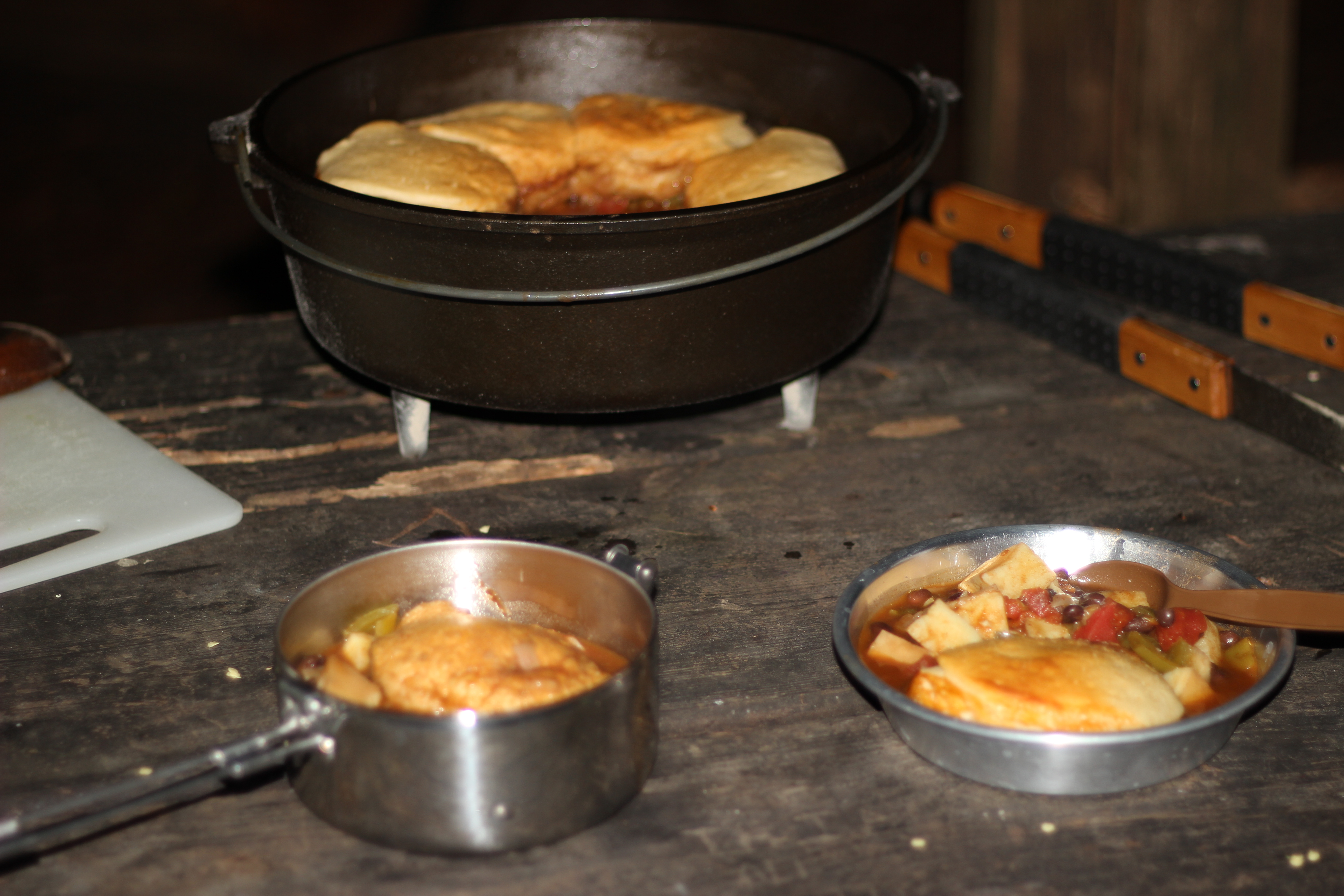 Yum! Camping Recipe: Spicy Black Bean and Sweet Potato Stew with Biscuits