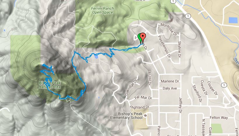 Bishop Peak Map