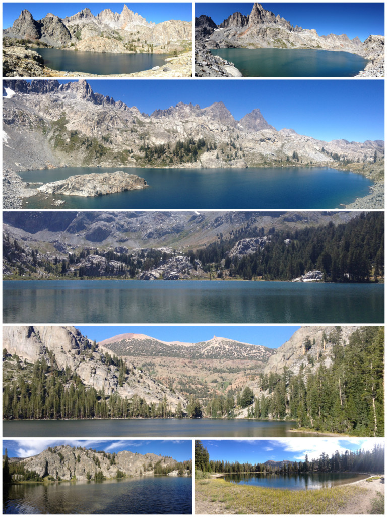 Mammoth Lakes: Minaret, Cecile, Iceberg, Ediza, Shadow, Rosalie, Gladys