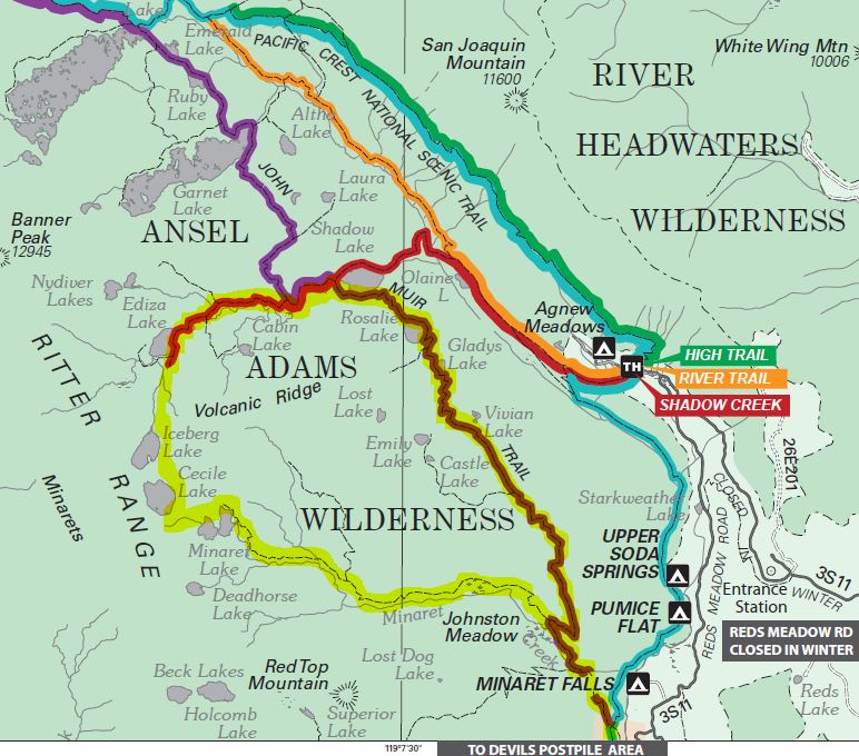 Minarets Loop Trail Map