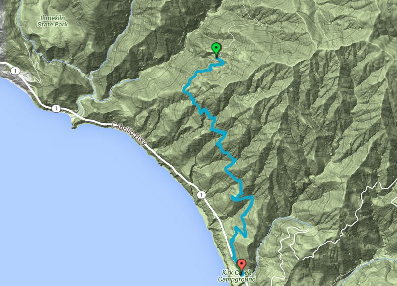 Vicente Flat Trail Map