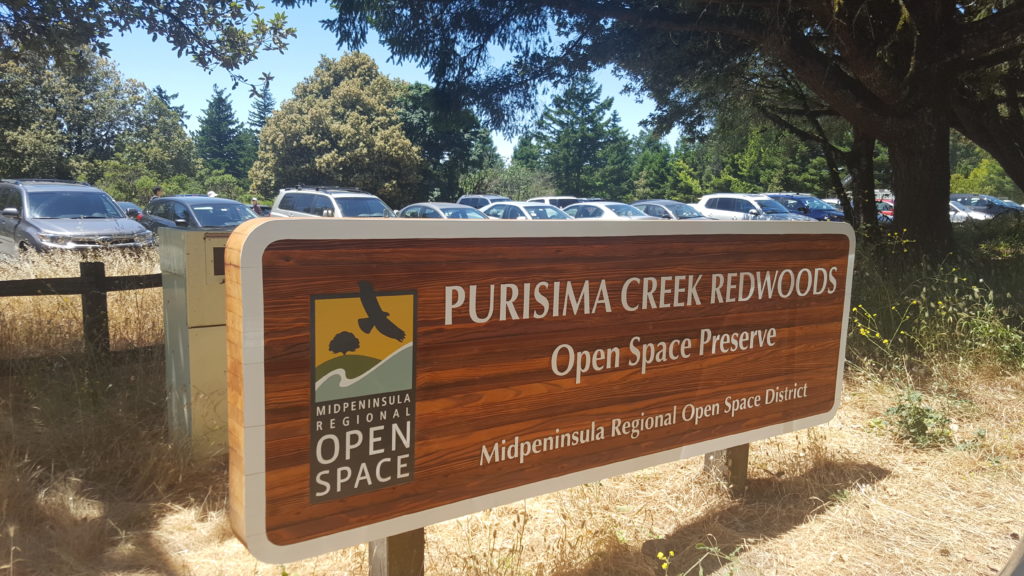 Purisima Creek Redwoods sign