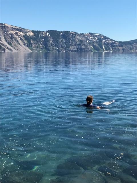 Swimming in Crater Lake