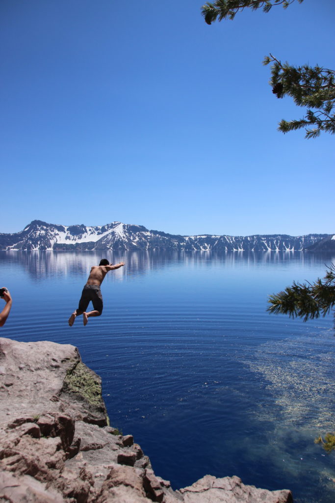 Lake Jump! Crater Lake via Cleetwood Cove